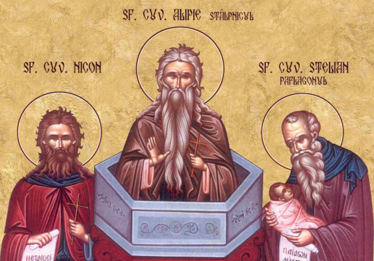 Sf. Cuv. Alipie Stâlpnicul, Nicon și Stelian Paflagonul
